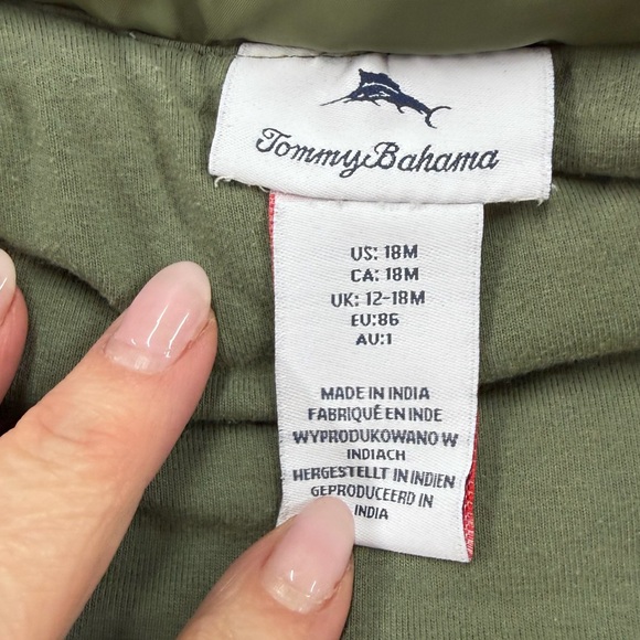 Tommy Bahama Kids Green and Gray Quilted Puffer Vest 18 Months - Picture 3 of 5